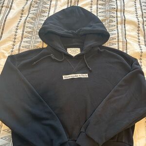 Abercrombie & Fitch Cropped Black Hoodie